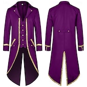abordables Vêtements d&amp;#39;extérieur-Rétro Vintage Rococo Médiéval Manteau Smoking Queue-de-pie Homme Royal Halloween Carnaval Soirée LARP Foire de la Renaissance Adulte Manteau Toutes saisons