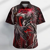 cheap Vintage Shirt-Dragonsword LICHBLADE Ruth Thompson-Yujin Jung Men&#039;s Dragonfly Button Up Shirt Short Sleeve Designer Shirt Limited Artist Edition