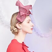 billige Partyhatter-hatter sinamay tallerken lue topp lue slør lue bryllup teselskap elegant bryllup med ren farge hodeplagg hodeplagg