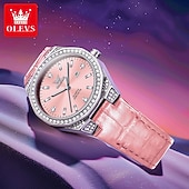 cheap Quartz Watches-OLEVS 5606 Mother's Day Gift for Women's Watch Luxury Original Quartz Watch Waterproof Luminous Diamond Watch Fashion Elegant