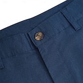 abordables Retro-Hombre pantalones de traje Pantalones de lino Pantalones Pantalones de verano Pantalones de playa Bolsillo delantero Pierna recta Plano Comodidad Transpirable Longitud total Formal Negocio Festivos