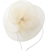 baratos Chapéus e Fascinators-chapéus fascinators para mulheres, elegantes chapéus derby com faixa de cabeça e presilha de cabelo para festa de casamento e noiva