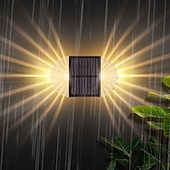 cheap Outdoor Wall Lights-2/4 Pcs Solar Fence Wall Lights Outdoor Waterproof  Gaeden Lights for Yard Deck Garden Patio Lighting Decoration