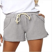 levne Šortky-Dámské šortky baggy kalhoty chinos móda streetwear základní krátké vysoký pas jednobarevné kapsy elastický pás pohodlné měkké mikroelastické venkovní ulice černá khaki světle modrá šedá léto