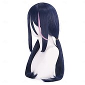 abordables Perruques d&amp;#39;anime-Perruque Synthétique Cyber ghost good Miside Mita costumed wig Lisse Lisse naturel Raie au milieu Avec Bandeau Fabriqué à la Machine Perruque 28 pouces A1 Cheveux synthétiques Femmes Au Milieu