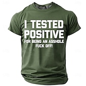 preiswerte Lustige T-Shirts für Männer-Herren Sarkasmus Unhöflich T Shirt Kurzarm T-Shirt 3D-Druck Rundhalsausschnitt Hemd Mode Täglich Basic Straße Lässig Täglich Schwarz Rote Blau Sommer Frühling Ganzjahres Bekleidung S M L XL XXL XXXL