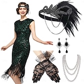 olcso Kiegészítők és még sok más-1920-as évek A nagy Gatsby Flapper fejpánt A nagy Gatsby Toll Retro Csillogó glitter Kristály / Strassz Jelmez Női Farsang Álarcos mulatság Április bolondja Party estélyi viselet Álarcos mulatság