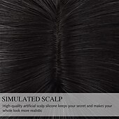 economico Parrucche trendy sintetiche-Parrucca ondulata con frangia, parrucca blu argento naturale sfumata, capelli sintetici, lunghezza spalle, parrucche corte e ricce sfumate per donna