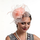 levne Fascinátory a klobouky-Čelenka Organza 30. léta Svatební Večerní oslava Čajový dýchánek Dostih koktejl Elegantní Vinobraní Roztomilý S Květiny Přílba Pokrývky Hlavy