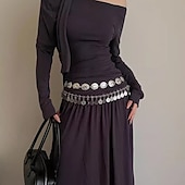 preiswerte Gürtel-Hüftkette Vintage Boho Damen Körperschmuck Für Ferien Retro Legierung Silber Weiß Gold 1 Stück