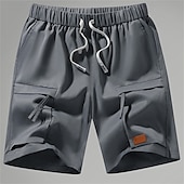 economico Classico-Per uomo Pantaloncini cargo Shorts Pantaloncini Estivi Tasca con cerniera Multi-tasche Semplice Comodità Indossabile Lunghezza al ginocchio All&#039;aperto Sport Quotidiano Moda Casual Nero Verde militare