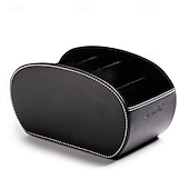 preiswerte Aufbewahrung &amp; Organisation-Fernbedienungs-Organizerbox aus PU-Leder, multifunktionaler Make-up- und Schreibtisch-Organizer, Aufbewahrungsbox für Zuhause mit Fächern für Wohnzimmer und Schlafzimmer