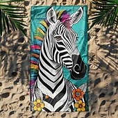 preiswerte Strandtuch-Sets-bedrucktes Strandtuch, leichte, schnelltrocknende, sandfreie Stranddecke, ideal für Reisen, Pool und den Einsatz im Freien