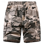 economico Classico-Per uomo Pantaloncini cargo Pantaloncini mimetici Shorts Pantaloncini Estivi Coulisse Elastico in vita Multi-tasche Semplice Mimetico Comodità Indossabile Lunghezza al ginocchio All&#039;aperto Sport