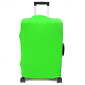 abordables almacenamiento de equipaje y viajes-Funda protectora para equipaje, funda elástica duradera de color sólido para maleta de viaje, funda de dacrón plegable lavable y a prueba de polvo para equipaje de mano. &amp;equipaje facturado
