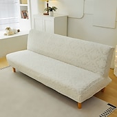 economico Copertura del divano futon-Copridivano letto senza braccioli in tessuto jacquard, copridivano elasticizzato, copridivano elastico per panca
