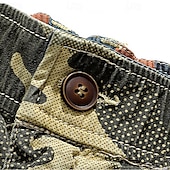 preiswerte Klassiker-Herren Cargo-Shorts Shorts mit Camouflage-Muster Shorts Sommershorts Kordelzug Elastischer Bund Mehrere Taschen Tarnung Komfort tragbar Knielang Outdoor Sport Täglich Mode Lässig Tarnung Khaki
