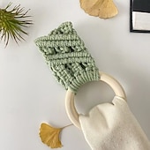 economico Tende macrame e stringa-Anello per asciugamano in crochet boho regalo per la festa della mamma supporto per asciugamano in macramè da cucina anello porta asciugamani in macramè anello per asciugamani da appendere in crochet