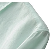 halpa Miesten Elite-paidat-miesten 100% pellavapaita nappikauluspaita vapaa-ajan paita yksivärinen muodollinen rento valkoinen vaaleanvihreä punainen tummansininen pitkähihainen turndown-paita kesä talvivaatteet vaatteet yksiväriset