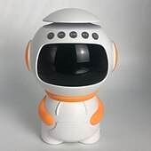 رخيصةأون مكبرات الصوت-ساعة موسيقية رائد فضاء LED ضوء ليلي مكبر صوت بلوتوث مع منبه فتحة بطاقة TF لعبة زينة لغرفة الأطفال