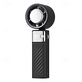 cheap Fans-Portable Handheld Fan with Digital Display, Ceramic Cooling, Foldable Design, 4000mAh Rechargeable Battery