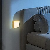 abordables 123496-Veilleuse fantaisie sans fil à intensité variable, applique murale magnétique portable à piles rechargeable, design à bascule, pour chambre à coucher, chambre d&#039;enfant, salle de bain, couloir, cuisine