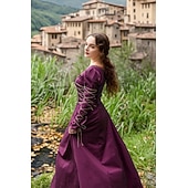 tanie Sukienka-Średniowieczne Renesansowa Sukienka Wiking celtycki rycerz Strój na bal maskowy Damskie Wiking Królewski Halloween Karnawał Bal maskowy Spektakl LARP Ren Faire Dla dorosłych Sukienka