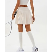 cheap Women&#039;s Skirts &amp; Skorts-US Open Women&#039;s Tennis Skirts Tennis Skirts with Shorts Pleated Side Pockets Breathable Tennis Golf Pickleball Patchwork Solid Colored Bottoms Black White Pink Tennis Clothing