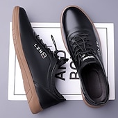 baratos Casual-tênis casual bege com cadarço para homens - calçados confortáveis para o dia a dia para passeios casuais