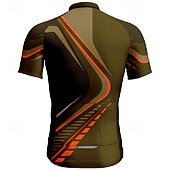 abordables Maillots pour hommes-Homme Maillot de cyclisme Géométrique Manche Courte Cyclisme T-shirt Maillot avec 3 poches arrière VTT Vélo tout terrain Séchage Rapide Design Anatomique Évacuation de l&#039;Humidité Respirant Des sports