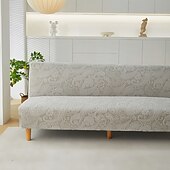 ieftine Futon Sofa Cover-țesătură jacquard husă canapea extensibilă fără brațe huse canapea protector elastic husă bancă