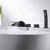 olcso Csaptelepek fürdőkádhoz-Kád csaptelep - Modern Kortárs Festett felületek Római kád Réz szelep Bath Shower Mixer Taps