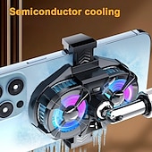 cheap Universal Accessories-SL07 Mobile Phone Cooler 3 Gears Adjustable Semiconductor Cooling Fan Radiator for IPhone Android PUBG Live Streaming Heat Sink