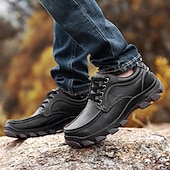 economico Sneakers da uomo-scarpe da ginnastica da uomo con lacci color cuoio e suola in gomma antiscivolo, comode e traspiranti per avventure all&#039;aria aperta e abbigliamento casual da giorno