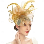billige Coiffer-kvinner fascinator blomst fjær hatt teselskap for derby cocktail bryllup kentucky fascinators hatt en himmelblå