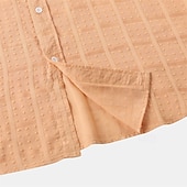 economico camicia da uomo con bottoni-Per uomo Camicia Camicia Estiva Camicia casual Camicia da Spiaggia Camicia con Bottoni Nero Verde chiaro Viola Arancione Azzurro Manica Corta Semplice Bavero Vacanza Camicia hawaiana Abbigliamento