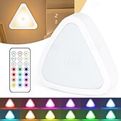 お買い得  キャビネットライト-1個のRGBセンサーライト調光キャビネットライトリモコンは、13色のライト、調整可能な明るさ、タッチ調光、磁気吸引ワードローブを制御