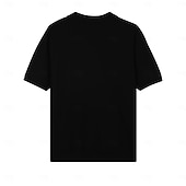 preiswerte Klassisches Poloshirt für Herren-Herren Polo Strick-Polopullover Geschäft Lässig V Ausschnitt Kurzarm Formell Linien / Wellen Neuheit Sommer Ganzjahres Schwarz Weiß Armeegrün Beige Kaffee Polo