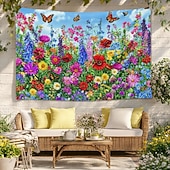 preiswerte Landschaftsteppich-Landschaft Kleine Margerite Wandteppich Großer Wandteppich Wandgemälde Dekoration Foto Hintergrund Decke Vorhang Wohn Schlaf Wohnraum Dekoration