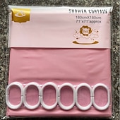 abordables Cortinas de ducha-Cortinas de ducha resistentes a moho cortina de ducha PEVA pesada e impermeable para baño con 12 ganchos plásticos blancos 180cm x 180cm