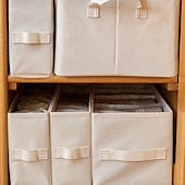 economico Organizzatori di Cassetti per Vestiti-Organizzatore per guardaroba con maniglia, sottile contenitore pieghevole per cassetti per armadio, contenitore in tessuto per jeans, maglioni, t-shirt, sciarpe, reggiseni