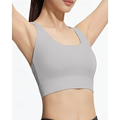 economico Reggiseni sportivi &amp; gilet-Per donna Reggiseno Il giro Top reggiseno Crisscross Back Comodo Traspirante Rete Semplice Sport Abbigliamento sportivo Nero Bianco Yoga Fitness Casuale