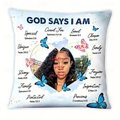 voordelige Gepersonaliseerde geschenken-Aangepaste kussensloop Voeg uw afbeelding toe God Herinneringskussen Persoonlijk cadeau Foto ontwerp Afbeelding Mode Casual kussensloop Kussenhoes 1 st Aangepast gemaakt