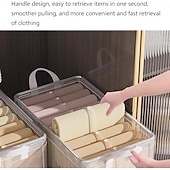 economico Organizzatori di Cassetti per Vestiti-Contenitore portaoggetti per indumenti con struttura in acciaio, contenitore portaoggetti pieghevole in PVC, organizer per indumenti trasparente e resistente per l&#039;organizzazione della camera da letto