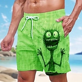 abordables Animales &amp; Aves-Hombre Animal Gracioso Boxers de Natación Pantalones de Natación Pantalones de Surf Media cintura Ropa de calle Hawaiano vacaciones en la playa Bolsillos laterales Forro de malla Cintura elástica con