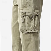 economico Classico-Per uomo Pantaloncini Cargo Capri Pantaloni capri Coulisse Elastico in vita Multi-tasche Semplice Comodità Indossabile Lunghezza al polpaccio All&#039;aperto Sport Quotidiano Moda Casual Nero Cachi