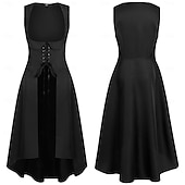 ieftine Rochie-Medieval Renascentist Rochie de Cocktail Costum Cosplay Rochie de bal Viching Outlander Pentru femei Celtic Pirat Steampunk Mascaradă LARP Ren Faire Festival Adulți Rochie