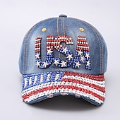 cheap Accessories-250th Anniversary USA Hat USA Flag Casual Adults' Men's Women's Semiquincentennial Masquerade Independence Day / the Fourth of July Casual Festival Dress Up