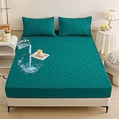 abordables Parures de draps-Protector de matelas imperméable Matelas matelassé Housse de matelas ajustée Protéger le lit Housse de lit épaisse Antidérapante Draps ajustés avec poche profonde Silencieux Hypoallergénique