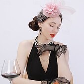 levne Svatební čelenka-Vlasové ozdoby Tyl Peří Svatební Večerní oslava Elegantní Svatba S Peří Přílba Pokrývky Hlavy